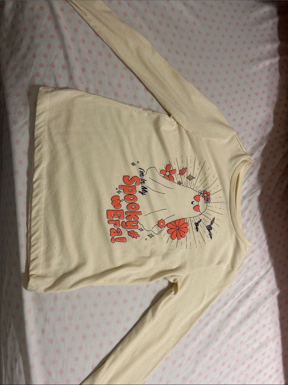 OshKosh B'gosh Cream Long-Sleeve Tee with Orange Graphic